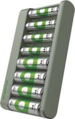 GP Nabíječka baterií GP Eco E821 + 4× AA 2100 + 4× AAA 850
