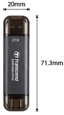 Transcend ESD310C 1TB, External SSD, USB 10Gbps, Type C/A