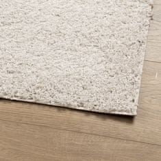 Petromila vidaXL Shaggy koberec PAMPLONA, vysoký vlas, moderný krémový 120x170cm