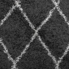 Petromila vidaXL Shaggy koberec PAMPLONA, vysoký vlas, čierno krémový 200x200 cm