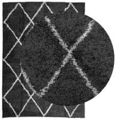 Petromila vidaXL Shaggy koberec PAMPLONA, vysoký vlas, čierno krémový 200x280 cm