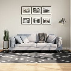 Petromila vidaXL Shaggy koberec PAMPLONA, vysoký vlas, čierno krémový 160x230 cm