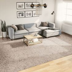 Petromila vidaXL Shaggy koberec PAMPLONA, vysoký vlas, moderný, béžový 300x400cm