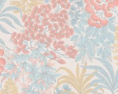 A.S. Création vliesové tapety 39128-1 Farebné kvety v bielom - 0,53m x 10,05m