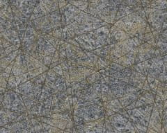 A.S. Création vliesové tapety 39177-4 Zlaté 3D čiary v striebornom - 0,53m x 10,05m