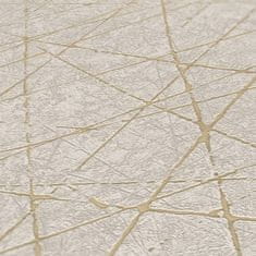 A.S. Création vliesové tapety 39177-3 Zlaté 3D čiary v šedom - 0,53m x 10,05m