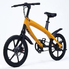 STYLE BIKE SMILE designový e-bike s bluetooth reproduktorom, vyberateľnou batériou, žlto-čierny