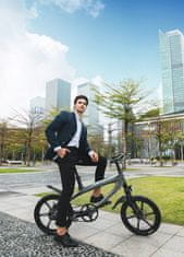 STYLE BIKE SMILE designový e-bike s bluetooth reproduktorom, vyberateľnou batériou, tmavá strieborná metalíza
