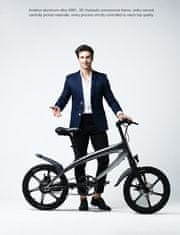 STYLE BIKE SMILE designový e-bike s bluetooth reproduktorom, vyberateľnou batériou, tmavá strieborná metalíza