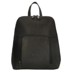 Beagles Čierny elegantný ruksak z pravej kože „Santa Lucia“