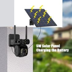 Secutek Otočná vonkajšia solárna kamera na SIM kartu Y10-4G-111 s dvomi kamerami