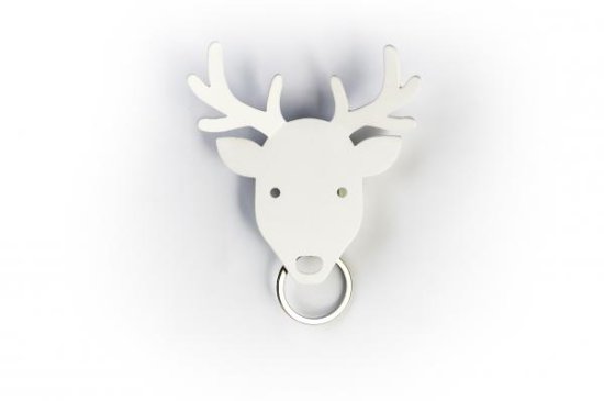 Qualy Vešiačik na kľúče Deer Key Holder, jeleň biely