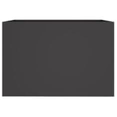 Vidaxl Kvetináč čierny 62x47x46 cm oceľ valcovaná za studena