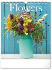 Kalendár 2024 nástenný: Kvety, 30 × 34 cm