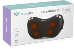TrueLife RelaxBack B3 Charge - masážní polštář s dobíjecí baterií