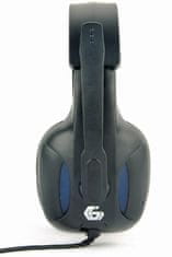 Gembird Herné slúchadlá s mikrofónom GHS-04 Gaming, čierno-modrá