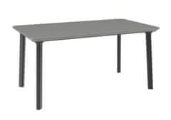 Z0971R0--9500 ITALIA DINING plastový stôl grafitová