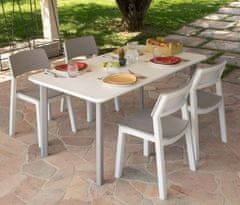 Z0971R0--5700 ITALIA DINING plastový stôl svetlo šedá