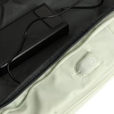 KIK  KX4109 Cestovný batoh na notebook rozšíriteľný 26-36L, USB, zelený