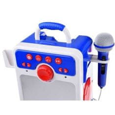 JOKOMISIADA Hudobný reproduktor Boombox s mikrofónom, modrý