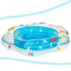 WOWO Modrý nafukovací plavecký krúžok so sedačkou pre deti 0-12 mesiacov, max 20 kg