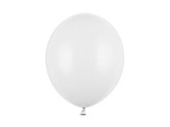 WOWO Balóny Pastelové Čisto Biele, Silné, 30 cm - Balenie 100 kusov