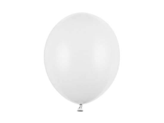 WOWO Balóny Pastelové Čisto Biele, Silné, 30 cm - Balenie 100 kusov