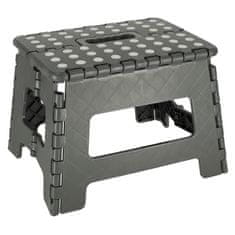 KIK KX4404_1 Protišmyková skladacia stolička 22 cm tmavo šedá