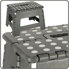 KIK KX4404_1 Protišmyková skladacia stolička 22 cm tmavo šedá