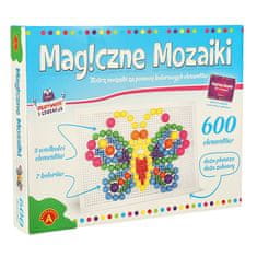 WOWO ALEXANDER Magic Mosaics - Kreatívna sada na zapínanie gombíkov, 600 ks, pre deti 5+ rokov