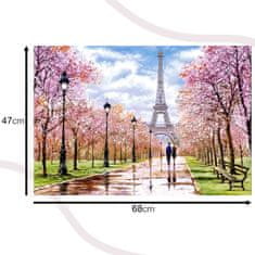 WOWO Puzzle Castorland Romantická prechádzka Parížom - Skladačka 1000 dielikov, 68x47cm