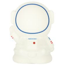 WOWO Biela Silikónová Nočná Lampa pre Deti s 8 LED - USB, Motív Astronauta