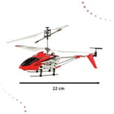 WOWO Vrtuľník na diaľkové ovládanie SYMA S107H, 2,4GHz, RTF, červený - RC model