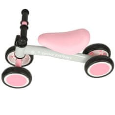 WOWO Ružový Štvorkolesový Bežecký Bicykel Trike Fix Tiny pre Deti