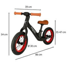 WOWO Profesionálny Balančný Bicykel Trike Fix Balance PRO v Čiernej Farbe