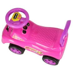 WOWO Roztomilé Tlačné Auto s Ružovým Klaksónom pre Deti - Usmievajúci sa Dizajn