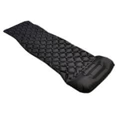 WOWO Čierna turistická karimatka na spanie 190x60x6cm - pohodlný matrac pre kemping