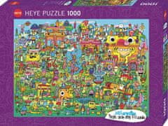 Heye Puzzle Pens are my Friends: Doodle Village 1000 dielikov