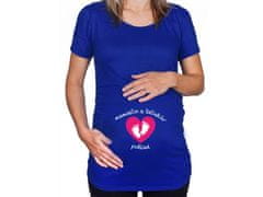 Divja Modré tehotenské tričko Maminkin a oteckov poklad
