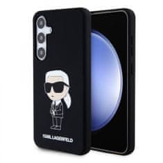 Karl Lagerfeld Zadný kryt Liquid Silicone Ikonik NFT pre Samsung Galaxy S24 Black