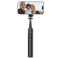 Tech-protect L06S bluetooth selfie tyč so statívom, čierna