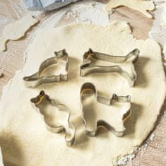 Northix Formy na tortu v tvare mačky, balenie 4 ks 