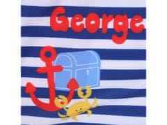 Peppa Pig Chlapčenské, červeno-modré plavky George, Prasa Peppa 4-5 lat 104-110 cm