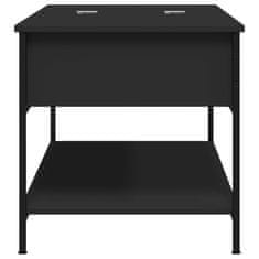 Vidaxl Konferenčný stolík čierny 100x50x50 cm kompozitné drevo a kov