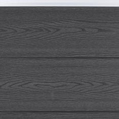 Vidaxl Sada plotových panelov sivá 699x186 cm WPC