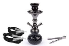 koryworld Vodná fajka - SHISHA čierna 26cm/2 inhalačné hadičky