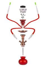 koryworld Vodná fajka - SHISHA červena 26cm/2 inhalačné hadičky