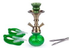 koryworld Vodná fajka - SHISHA zelena 26cm/2 inhalačné hadičky