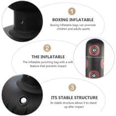 SOLFIT® Nafukovacie prenosné tréningové boxovacie vrece (1 ks, čierna farba) | AIRBOX