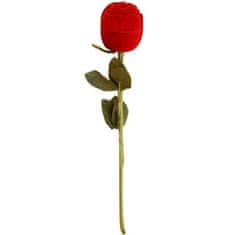VIVVA® Romantická zamatová darčeková krabička na prsteň v tvare červenej ruže (1 ks darčeková krabička) | ROSABOX